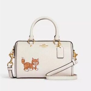 Coach Mini Rowan Crossbody With Dancing Kitten